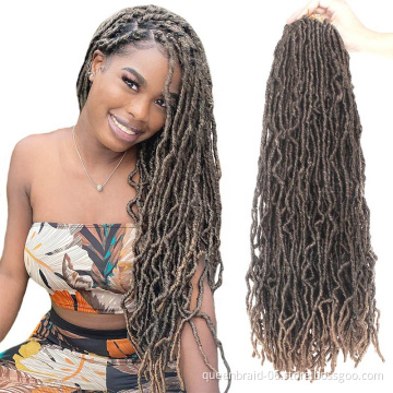 Nu Faux Locs Crochet Braids Hair Extend 14 Inch 100% Fiber Synthetic Hair African Roots Hair Extensions 21 Strands